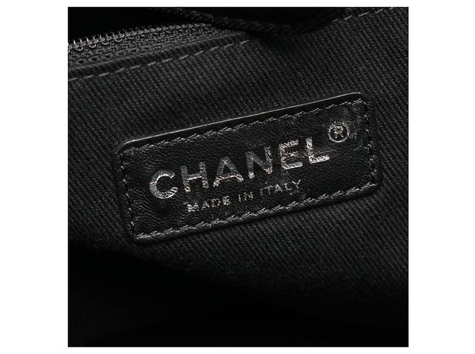 Borsa Tote Chanel Paris Biarritz Nero Blu navy - vista 4