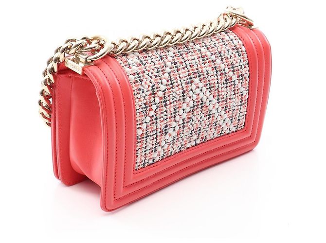 Borsa a tracolla Chanel Boy Small Rosa Bianco Multicolore - vista 2