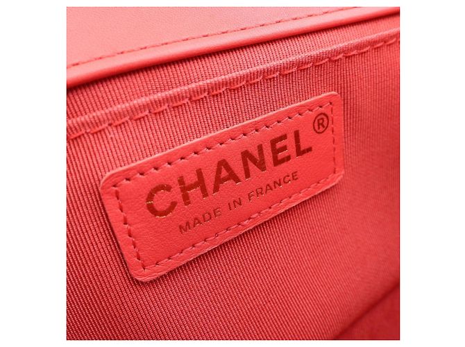 Borsa a tracolla Chanel Boy Small Rosa Bianco Multicolore - vista 4