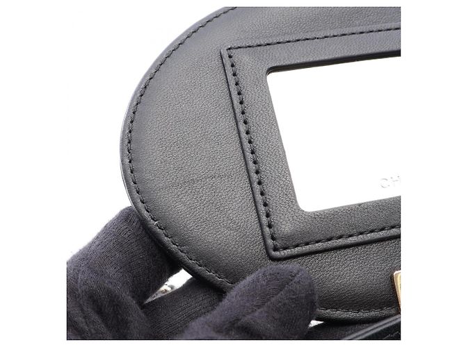 Borsa a tracolla Chanel Matelassé in pelle d'agnello nera Nero - vista 10