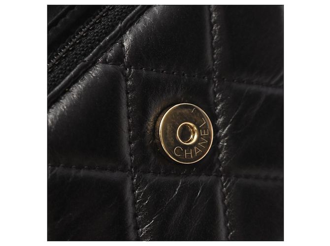 Borsa a tracolla Chanel Matelassé con catena di perle Nero - vista 7