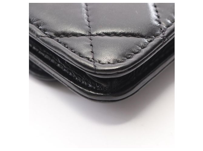 Borsa a tracolla Chanel Matelassé con catena di perle Nero - vista 8