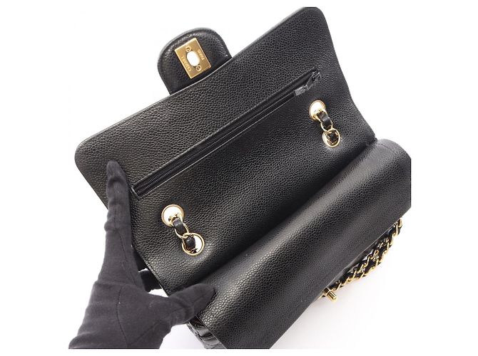 Borsa a tracolla Chanel Matelassé Double Flap Nero - vista 6