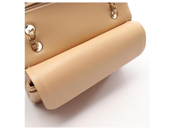 Timeless Borsa a tracolla Chanel Matelassé Double Flap Beige - vista 7