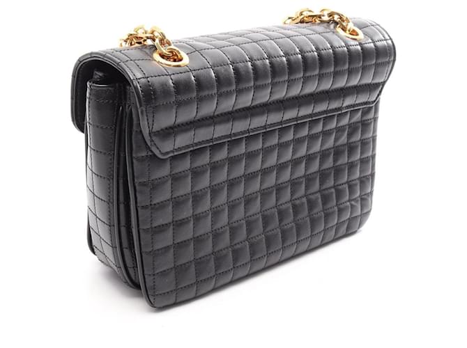 Céline Borsa a tracolla Celine C Medium Nero - vista 2