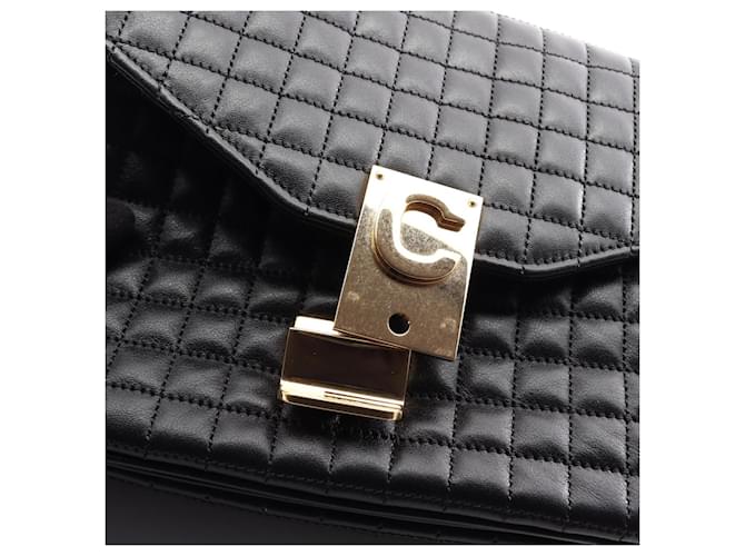 Céline Borsa a tracolla Celine C Medium Nero - vista 6