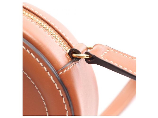 Triomphe Céline Borsa a tracolla ovale Celine in pelle marrone - vista 6