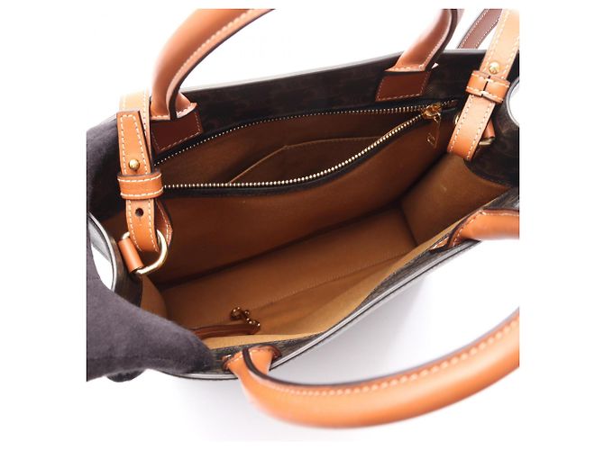 Céline Celine Small Vertical Cabas Triomphe Borsa Tote/Borsa a mano 2-Way Marrone Nero - vista 3
