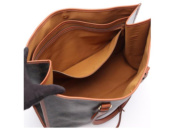 Céline Celine Horizontal Cabas Triomphe Tote Bag Braun Schwarz - Ansicht 3