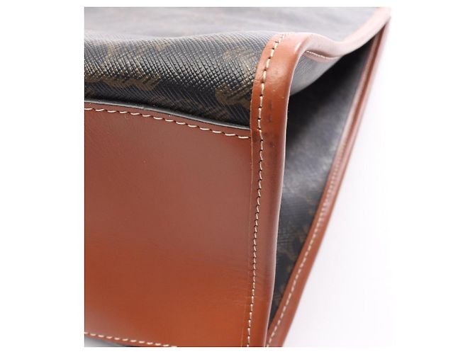 Céline Celine Horizontal Cabas Triomphe Tote Bag Braun Schwarz - Ansicht 6