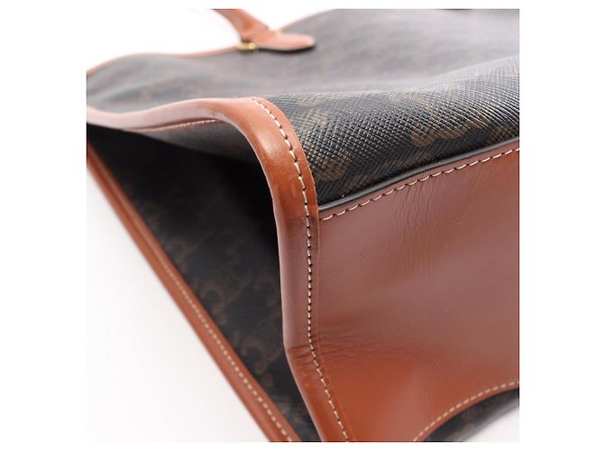 Céline Celine Horizontal Cabas Triomphe Tote Bag Braun Schwarz - Ansicht 7