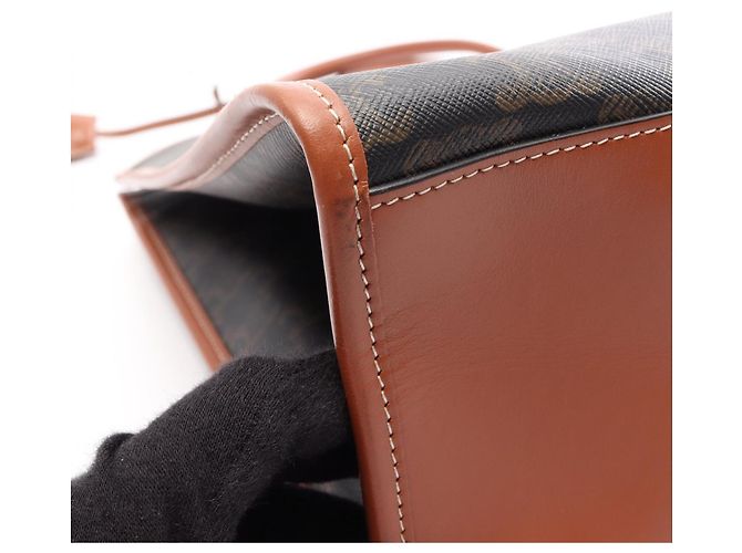 Céline Celine Horizontal Cabas Triomphe Tote Bag Braun Schwarz - Ansicht 9