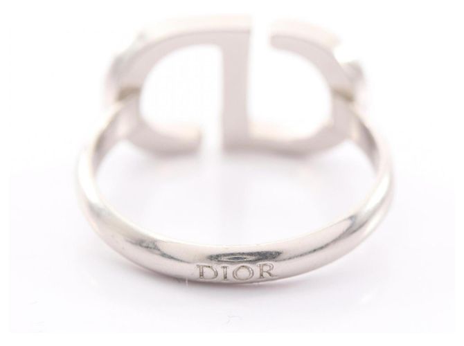 Anello con logo Dior CD Christian Dior Argento - vista 3