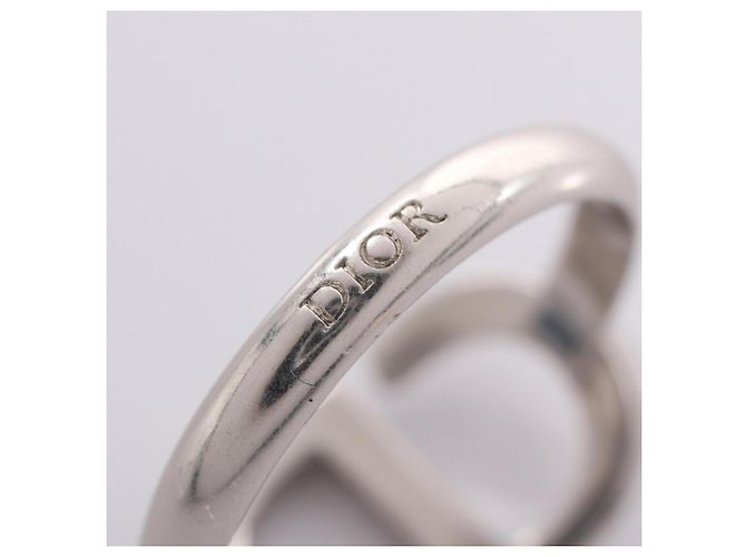 Anello con logo Dior CD Christian Dior Argento - vista 4