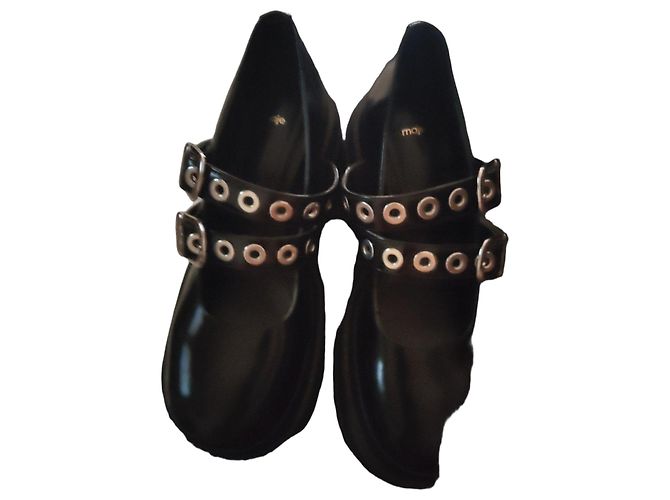 Maje Scarpe Mary Jane nere con doppia fibbia e occhielli Nero - vista 2