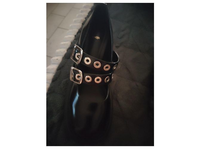 Maje Scarpe Mary Jane nere con doppia fibbia e occhielli Nero - vista 6