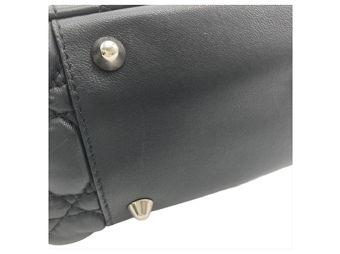 Borsa Tote Christian Dior Cannage Charm Nero - vista 13