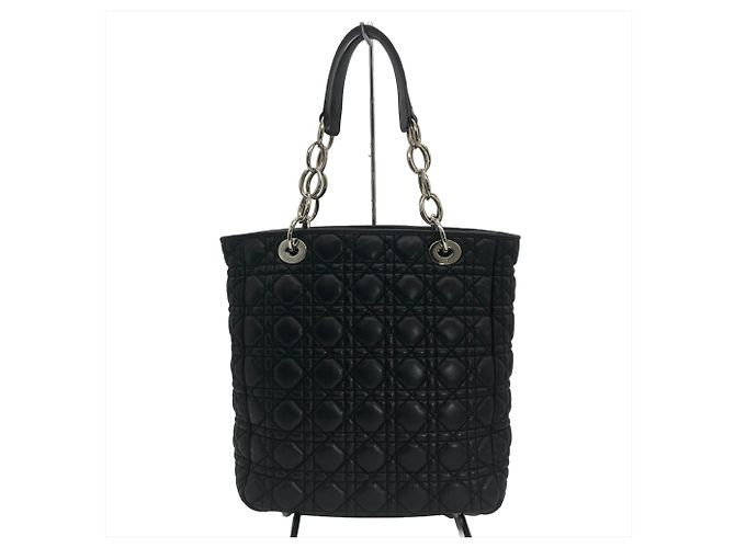 Borsa Tote Christian Dior Cannage Charm Nero - vista 2