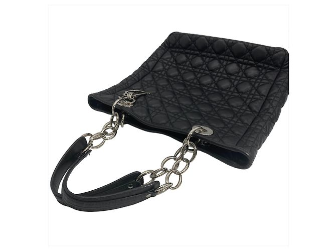 Borsa Tote Christian Dior Cannage Charm Nero - vista 4