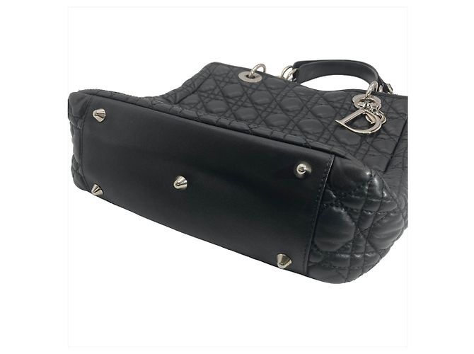 Borsa Tote Christian Dior Cannage Charm Nero - vista 5