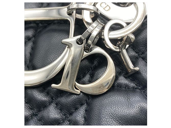 Borsa Tote Christian Dior Cannage Charm Nero - vista 7