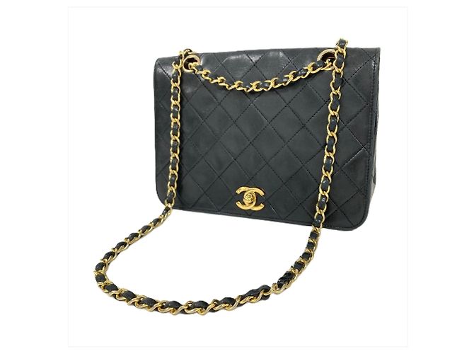 Borsa a tracolla Chanel Matelassé con patta completa e catena Nero - vista 9