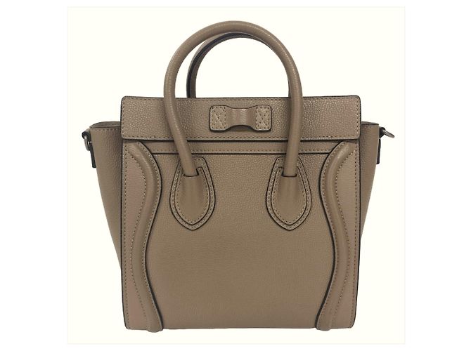 Céline Borsa a mano 2-Way Celine Luggage Nano in vitello Grayish Grigio - vista 2