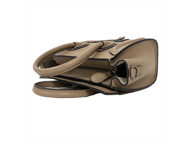 Céline Borsa a mano 2-Way Celine Luggage Nano in vitello Grayish Grigio - vista 3