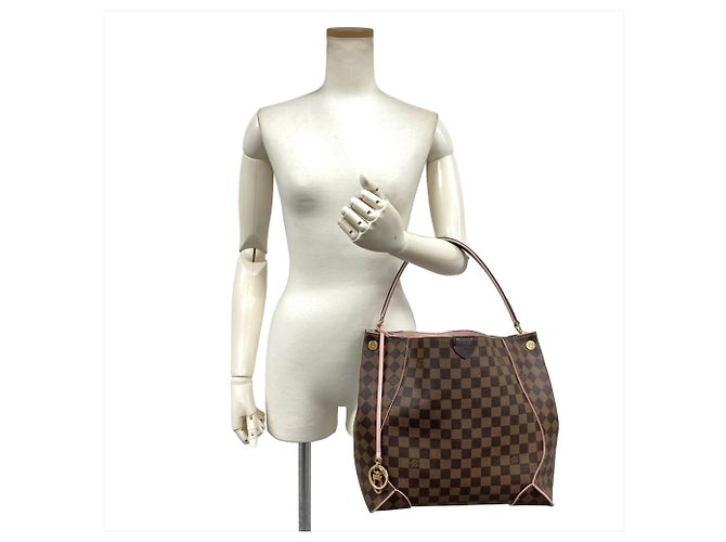 Louis Vuitton Caissa Hobo Shoulder Bag Brown Pink Damier ebene - view 10