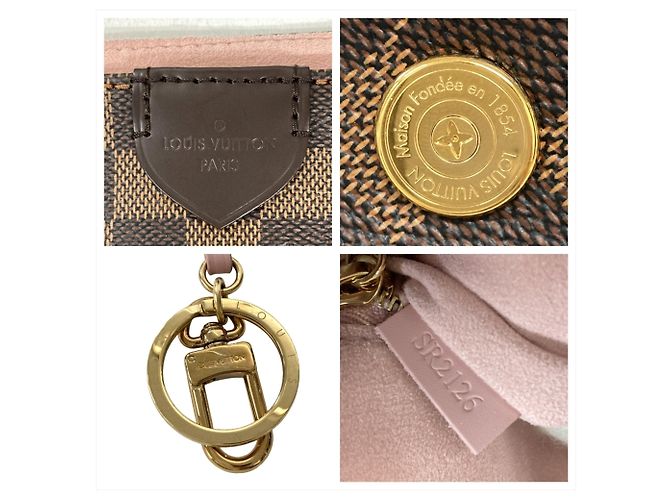 Louis Vuitton Caissa Hobo Shoulder Bag Brown Pink Damier ebene - view 8