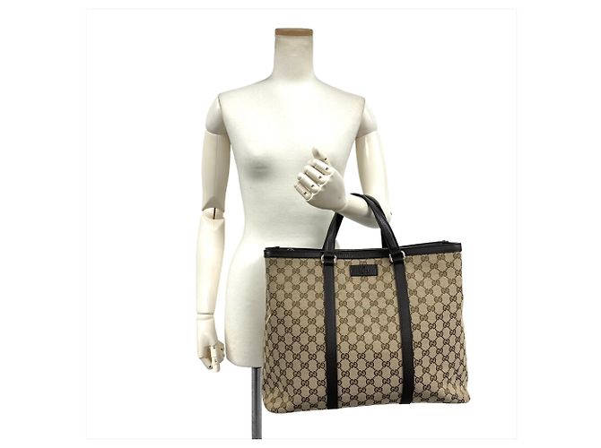 Borsa Tote Gucci Joy Beige in Tela GG e Pelle - vista 10
