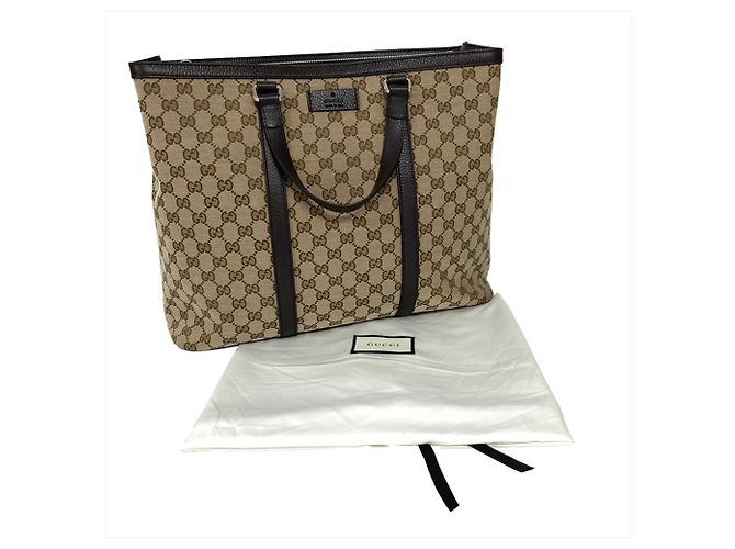Borsa Tote Gucci Joy Beige in Tela GG e Pelle - vista 9