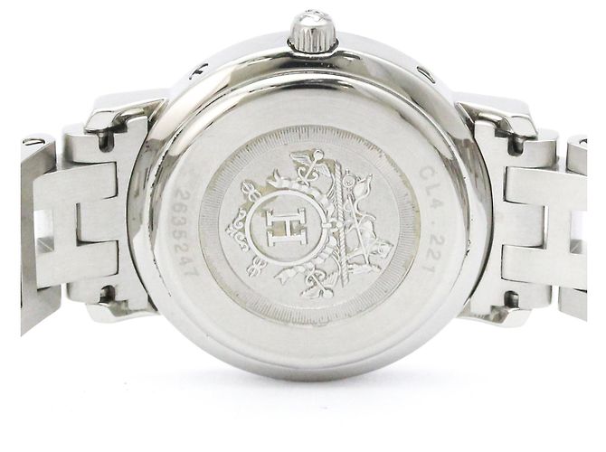 Hermès Reloj Hermes Clipper de acero chapado en oro rosa CL4.221 - vista 6