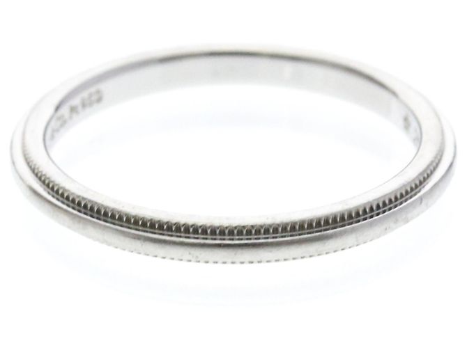 Tiffany & Co Tiffany Milgrain Platinbandring Silber - vista 2