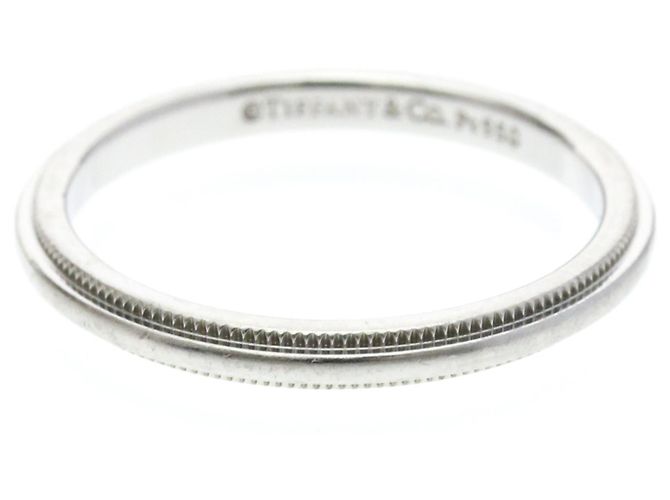 Tiffany & Co Tiffany Milgrain Platinbandring Silber - vista 3