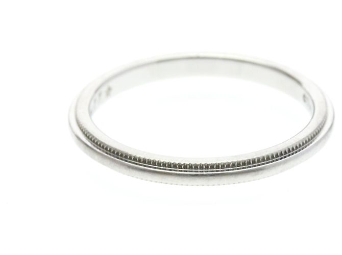 Tiffany & Co Tiffany Milgrain Platinbandring Silber - vista 4