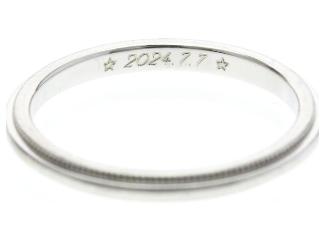 Tiffany & Co Tiffany Milgrain Platinbandring Silber - vista 5