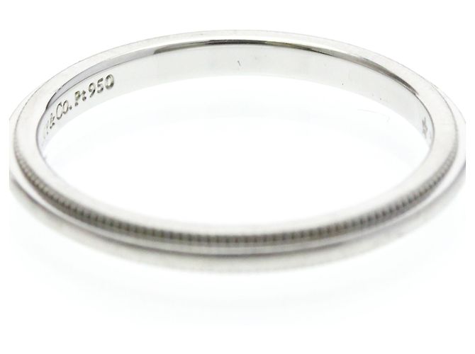 Tiffany & Co Tiffany Milgrain Platinbandring Silber - vista 6