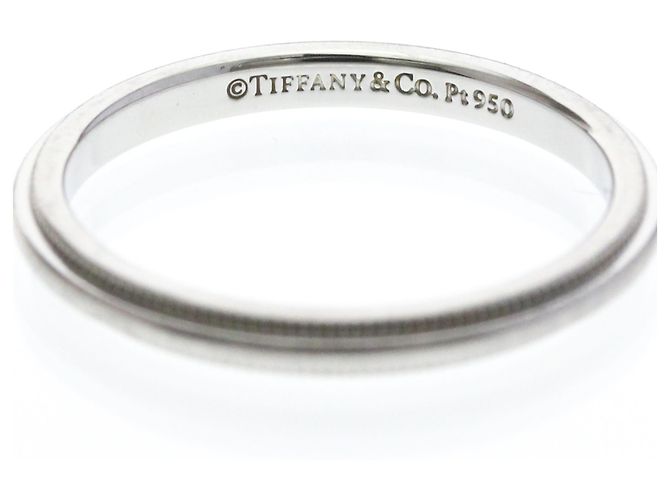 Tiffany & Co Tiffany Milgrain Platinbandring Silber - vista 7