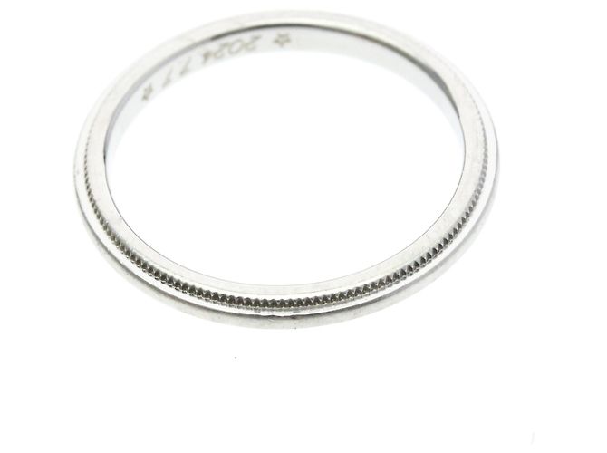Tiffany & Co Tiffany Milgrain Platinbandring Silber - vista 9