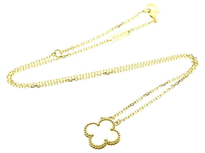 Collana Vintage Alhambra Van Cleef & Arpels in oro giallo 18K D'oro - vista 13