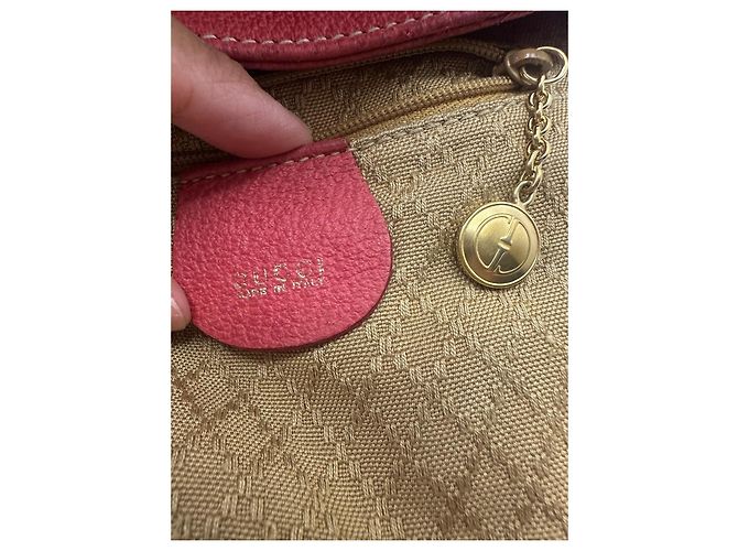 Gucci Bamboo Backpack Red Suede Leather - view 16