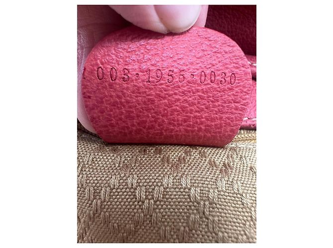 Gucci Bamboo Backpack Red Suede Leather - view 17