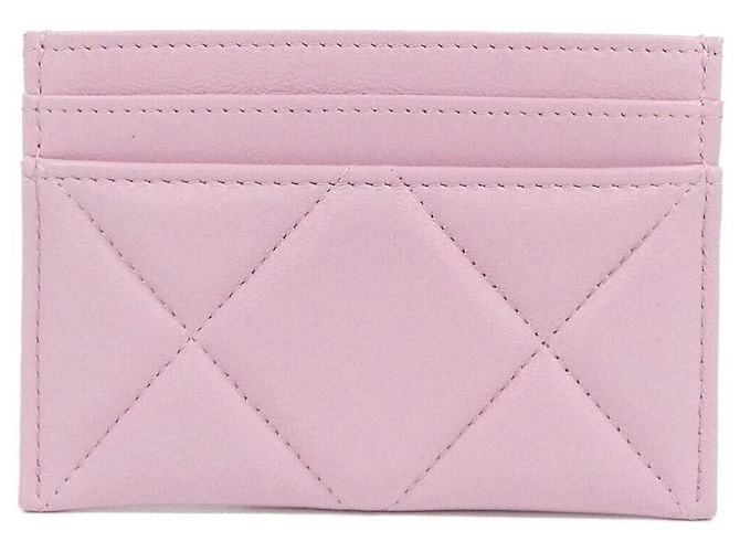 Chanel 19 Line Pink Lamb Leather Card Case - view 2