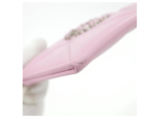 Chanel 19 Line Pink Lamb Leather Card Case - view 3