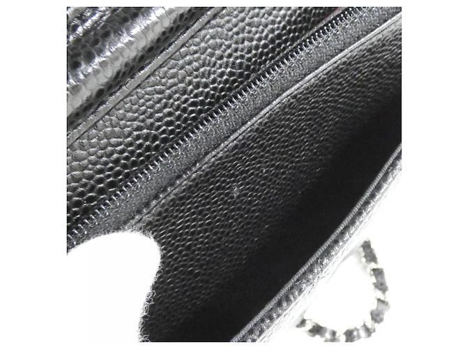 Portafoglio a catena Chanel Timeless Classic Nero Bordò - vista 10