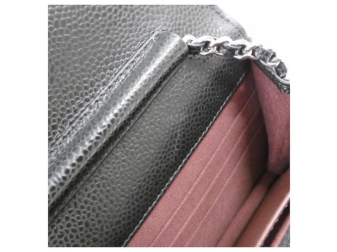 Portafoglio con catena Chanel Timeless Classic Line AP0250 Nero Bordò - vista 7
