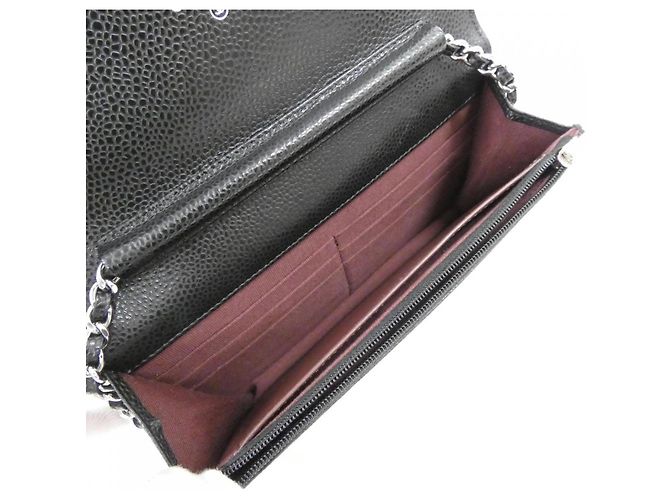 Portafoglio con catena Chanel Timeless Classic Line AP0250 Nero Bordò - vista 8