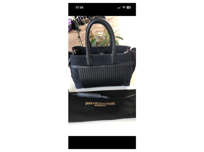 Borsa Zadig & Voltaire in pelle e camoscio Blu navy Viola scuro - vista 3