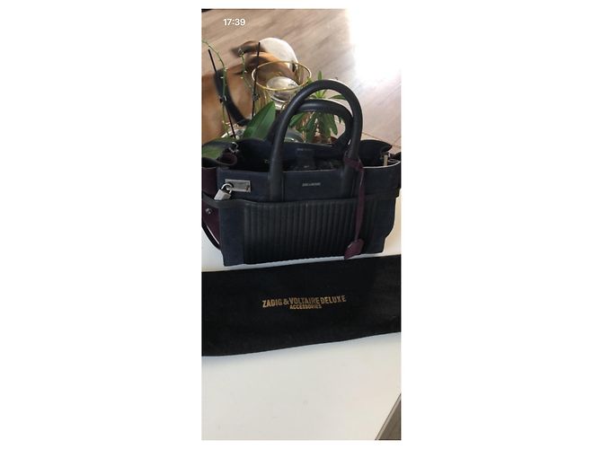 Borsa Zadig & Voltaire in pelle e camoscio Blu navy Viola scuro - vista 5